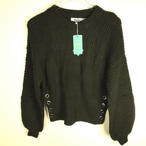 Military Hippie Olive Green Fall Sweater - Size S